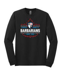 Load image into Gallery viewer, Aurora Barbarians Cotton Long Sleeve T-shirt - Black
