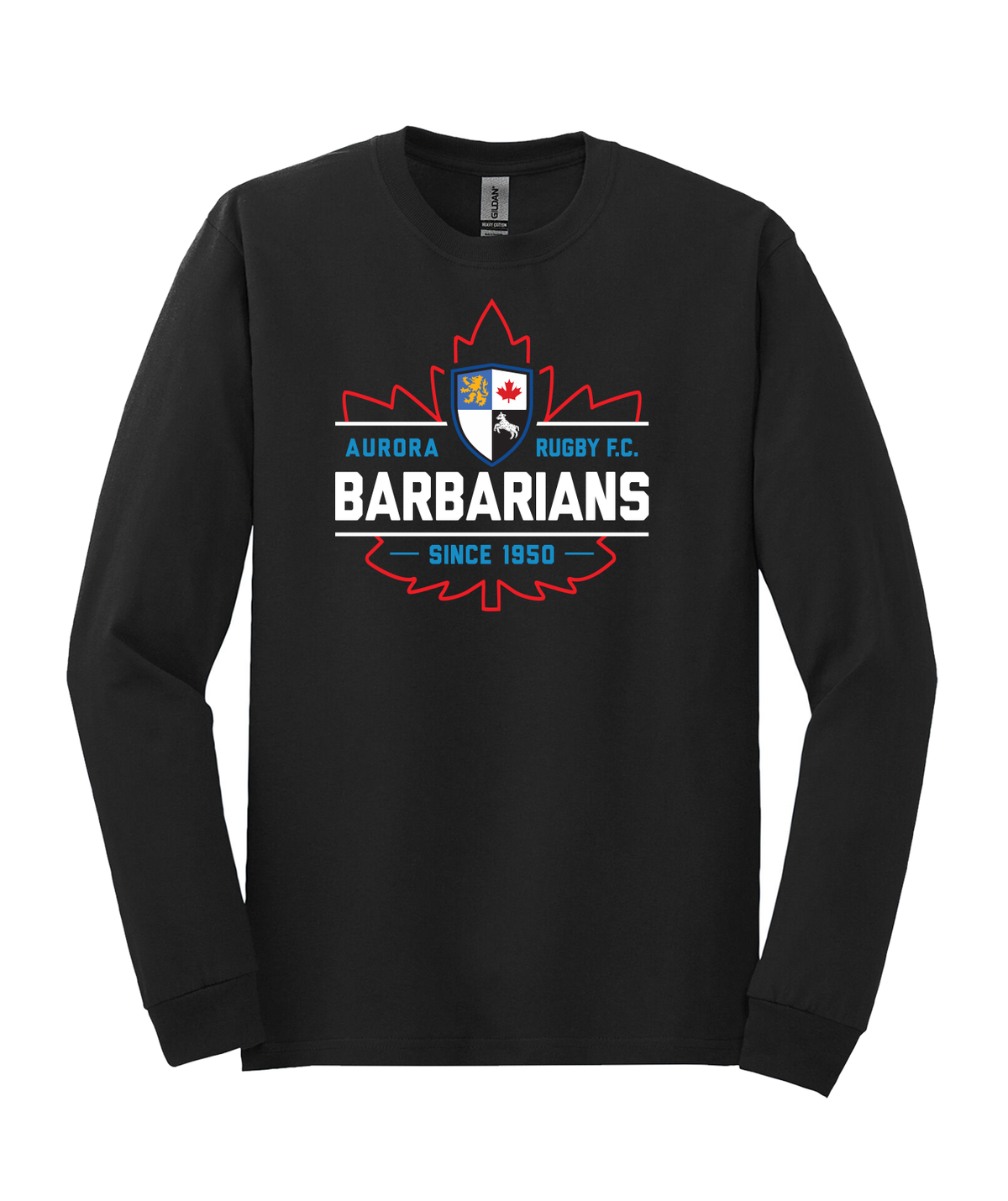 Aurora Barbarians Cotton Long Sleeve T-shirt - Black