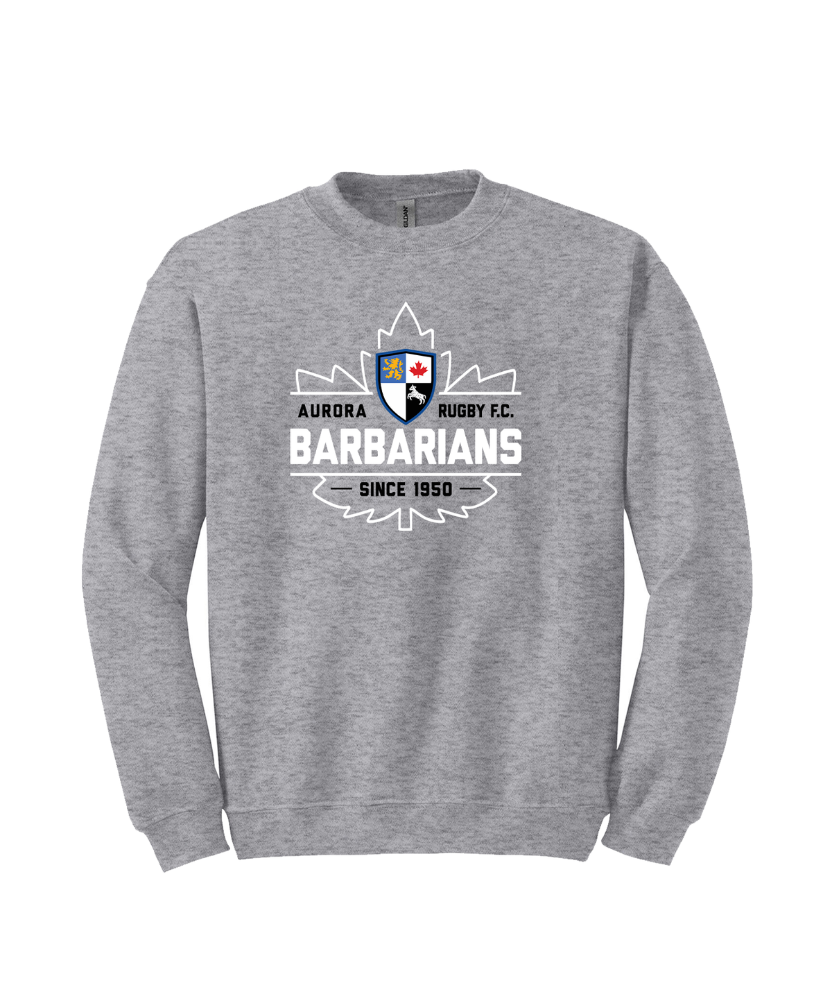 Aurora Barbarians Cotton Crew - Sport Grey