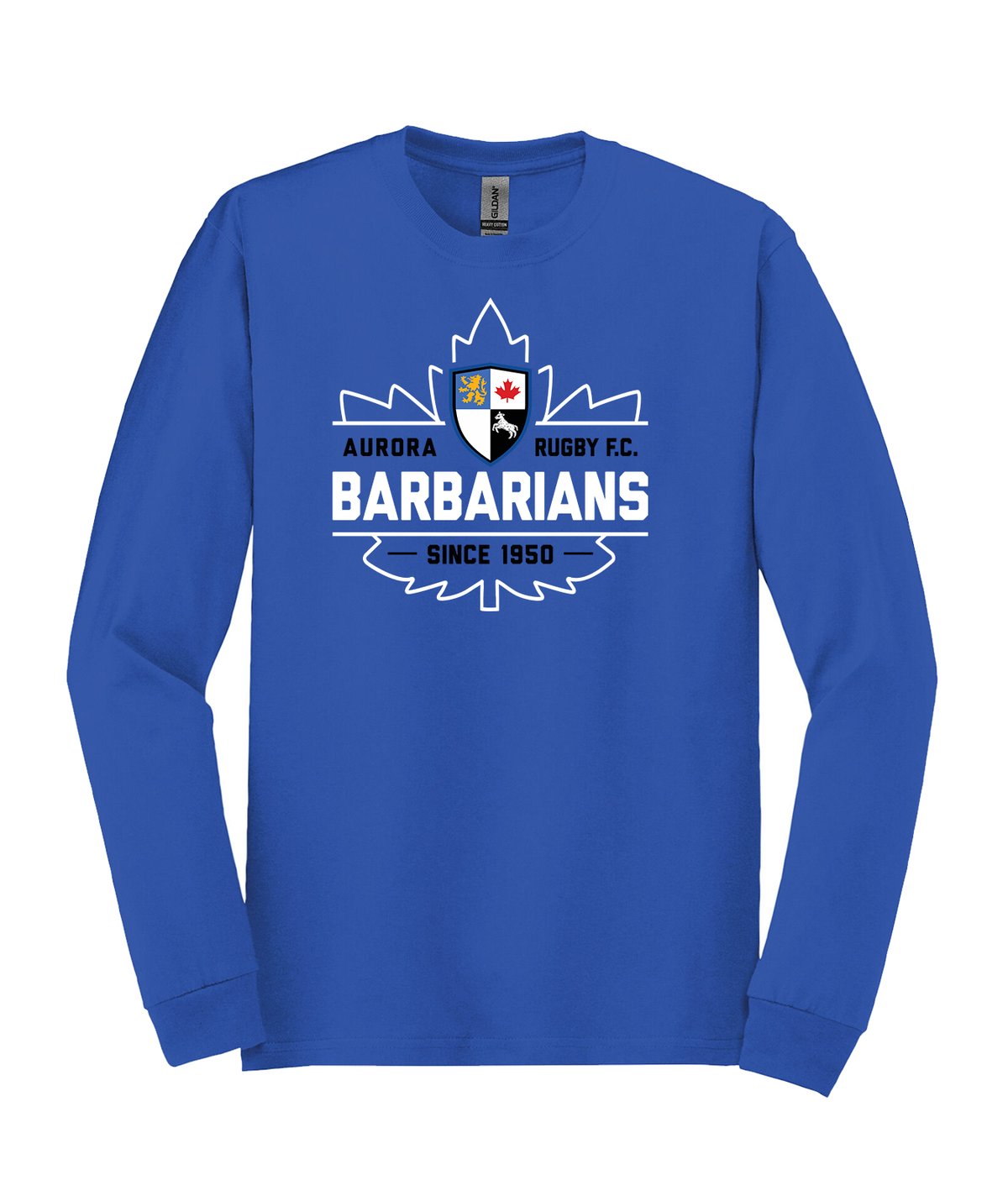 Aurora Barbarians Cotton Long Sleeve T-shirt - Royal