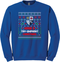 Load image into Gallery viewer, Barbarians Have A Try-umphant... Ugly Christmas Sweater - Crew
