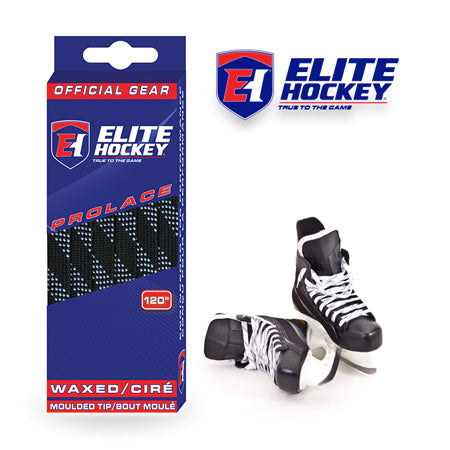 Elite Hockey Prolace Waxed Moulded Tipped - Black/White
