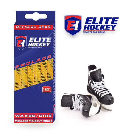 Elite Hockey Prolace Waxed Moulded Tipped - Yellow/Black