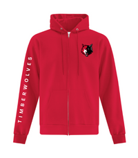Load image into Gallery viewer, NPSS Classic Fleece Full Zip Hoodie – Wolf Head Logo
