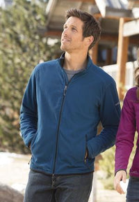 EDDIE BAUER VERTICAL FLEECE FULL ZIP JACKET L Cayanne Orange