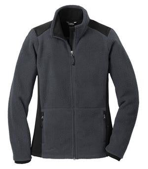 EDDIE BAUER SHERPA FLEECE FULL ZIP LADIES JACKET 2XL Black Grey Steel