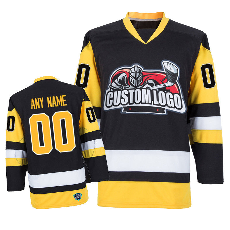 Custom Hockey Jerseys - Pittsburgh Black