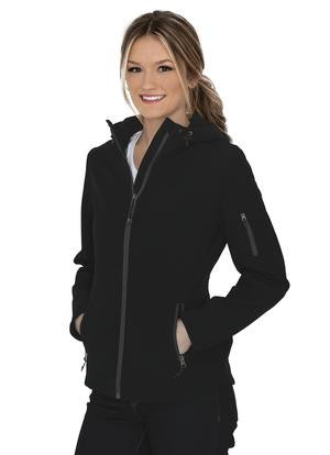 COAL HARBOUR® ESSENTIAL HOODED SOFT SHELL LADIES' JACKET.