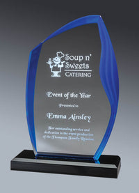 Load image into Gallery viewer, Blue Wave Acrylic with Base, 9.75&quot;
