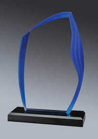 Load image into Gallery viewer, Blue Wave Acrylic with Base, 8.75&quot;
