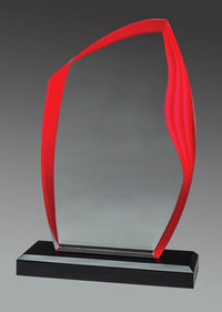 Load image into Gallery viewer, Red Wave Acrylic with Base, 7.75"

