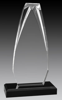 Load image into Gallery viewer, Pillar Faceted Acrylic with Base, 7.75"
