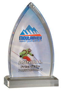 Load image into Gallery viewer, Acrylic Sublimation Rounded Peak, Top &amp; Base 6.75&quot;
