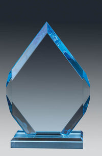 Load image into Gallery viewer, Blue Arrowhead Acrylic with Base, 7.75&quot;
