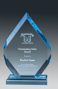 Load image into Gallery viewer, Blue Arrowhead Acrylic with Base, 8.75&quot;
