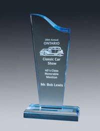 Load image into Gallery viewer, Blue Wave Acrylic with Base, 8.75&quot;
