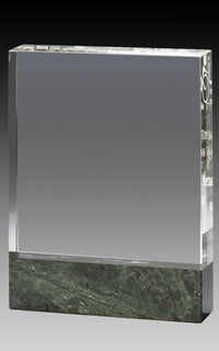 Load image into Gallery viewer, Crystal Block, Marble Base 6"
