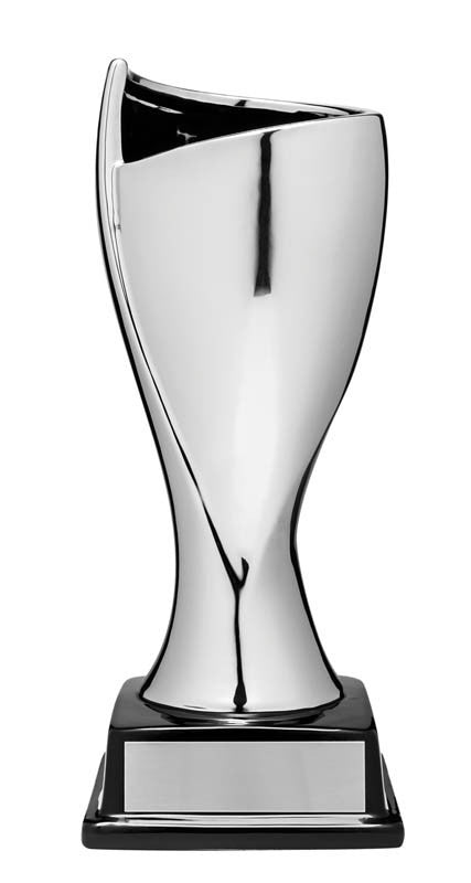 Silver Contempo Ceramic Cup, 11.75"