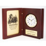 Rosewood Book Clock, Gold