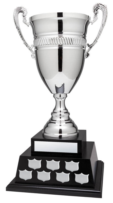 Annual Cup, Silver on Black Base 22"