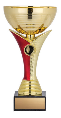 Load image into Gallery viewer, Venus Cup, Gold/Red 8"
