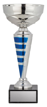 Load image into Gallery viewer, Economy Cup Silver, Blue Striped 12.5"
