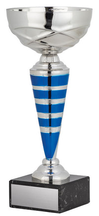 Load image into Gallery viewer, Economy Cup Silver, Blue Striped 11.75"
