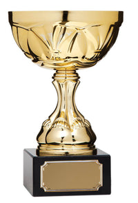 Load image into Gallery viewer, Wide Gold Cup w/Base 7 3/4"
