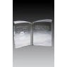 Clear Glass Book w Brushed Silver Spine, 5"