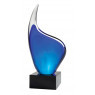 Blue Flame Art Glass, 8.5"