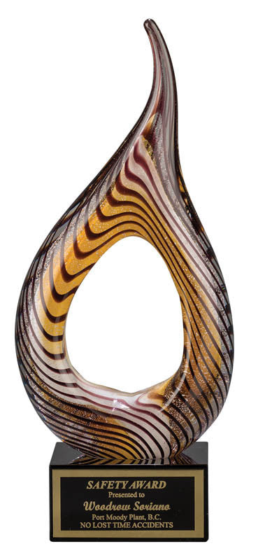 Art Glass, Hollow Flame 9.25"