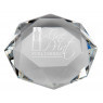 Round Crystal Paperweight, 3 1/4"