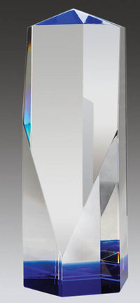 Load image into Gallery viewer, Crystal Tower w/Blue Accent, 6 3/4"
