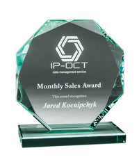 Load image into Gallery viewer, Glass Jade Octagon, 5"
