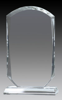 Load image into Gallery viewer, Glass Clear Rounded Plaque, 8.25"
