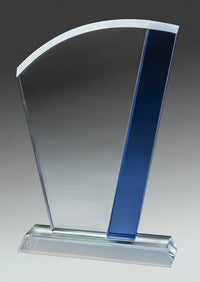 Load image into Gallery viewer, Glass Fan, Blue Accent, 8 1/2"
