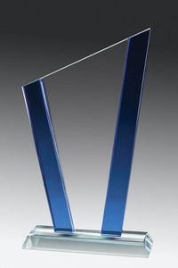 Load image into Gallery viewer, Glass Slope Blue Accent, 9 1/2"
