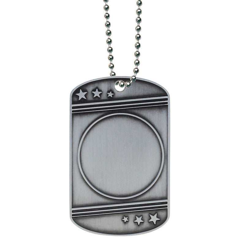 Insert Holder Dog Tag with Ball Chain