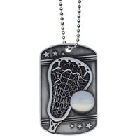 Load image into Gallery viewer, Lacrosse Dog Tag with Ball Chain
