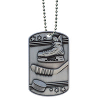 Load image into Gallery viewer, Hockey Dog Tag with Ball Chain
