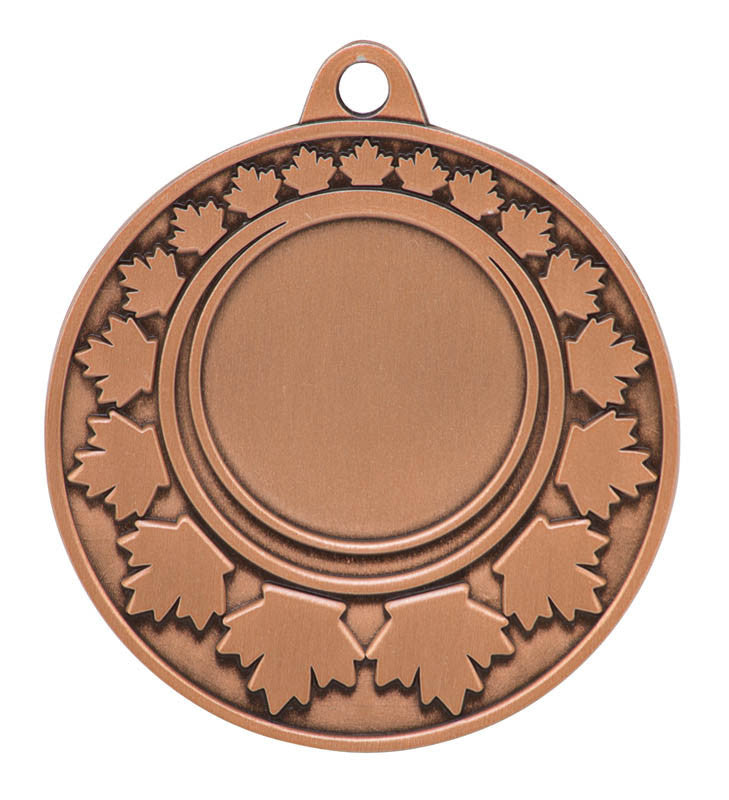 Medal Maple Leaf 1" Insert 2" Dia. Bronze