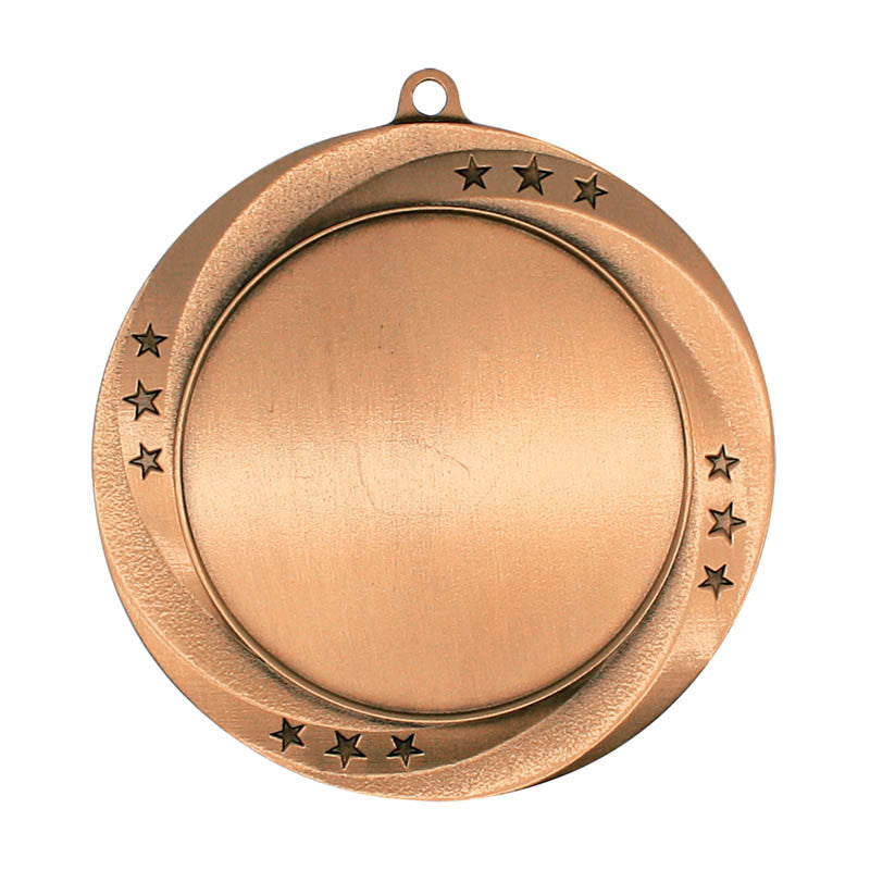 Medal 2" Insert Stars/Swirl, Bronze