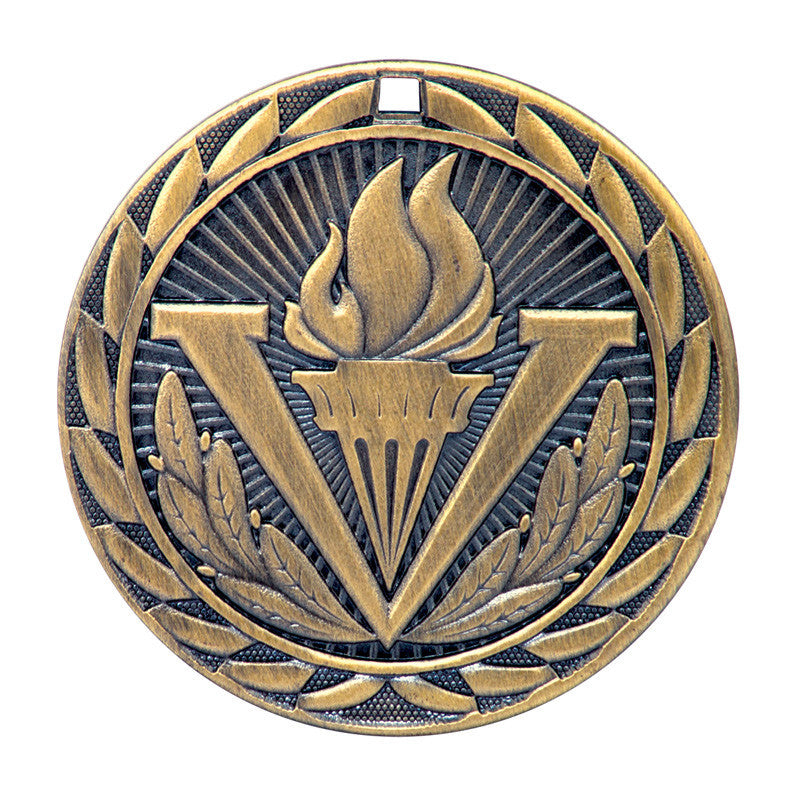 Medal Iron 2" Dia. Victory Gold