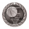 Medal Iron 2" Dia. Basketball Silver