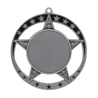 Load image into Gallery viewer, Medal Star 1.5" Insert 2.75" Dia. Silver
