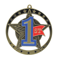 Load image into Gallery viewer, Medal Star 1st 2.75" Dia. Gold
