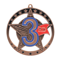 Load image into Gallery viewer, Medal Star 3rd 2.75" Dia. Bronze
