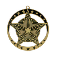 Load image into Gallery viewer, Medal Star Victory 2.75" Dia. Gold
