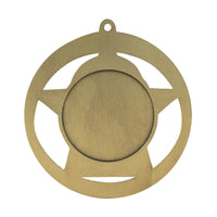 Load image into Gallery viewer, Medal Star Lacrosse 2.75" Dia. Silver
