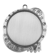 Load image into Gallery viewer, Medal Sport 1.5" Insert 2.5" Dia. Basketball Silver
